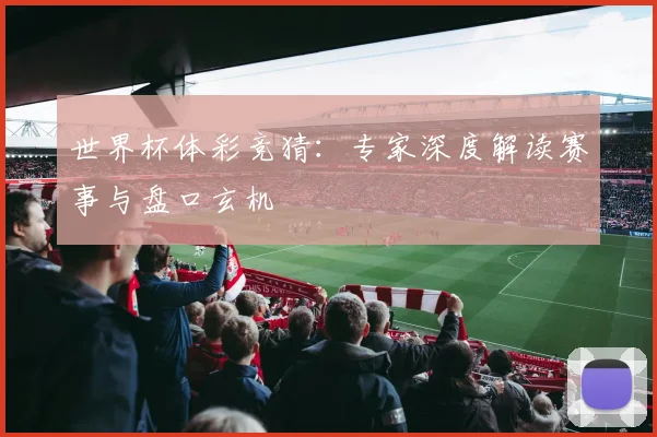 世界杯体彩竞猜：专家深度解读赛事与盘口玄机